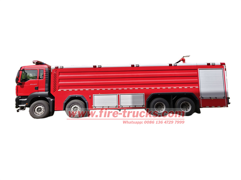 HOWO 12-wheeler water foam fire truck HOWO 12-wheeler water foam fire truck