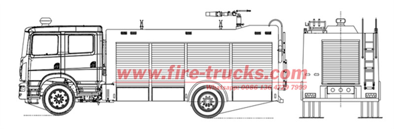 FAW 6 wheeler meduim fire truck FAW 6 wheeler meduim fire truck