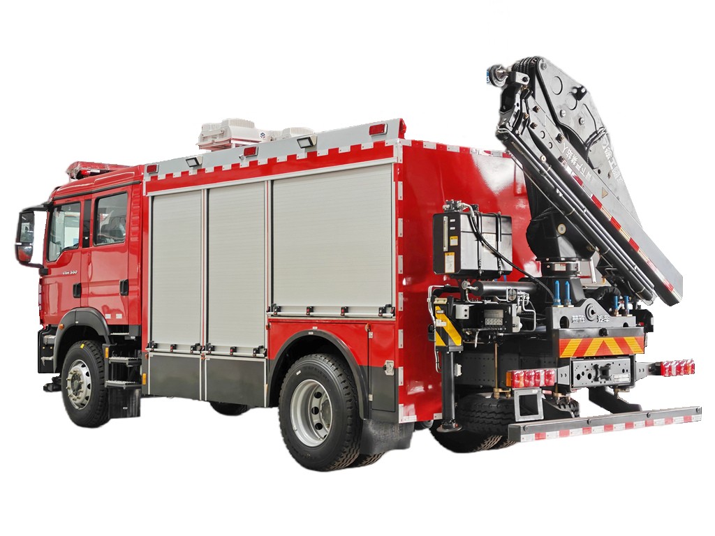 HOWO rescue fire engine rear view HOWO rescue fire engine rear view