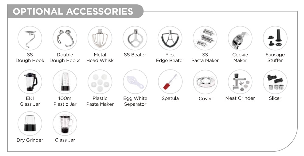 Electric Dough Mixer with Accessories Electric Dough Mixer with Accessories