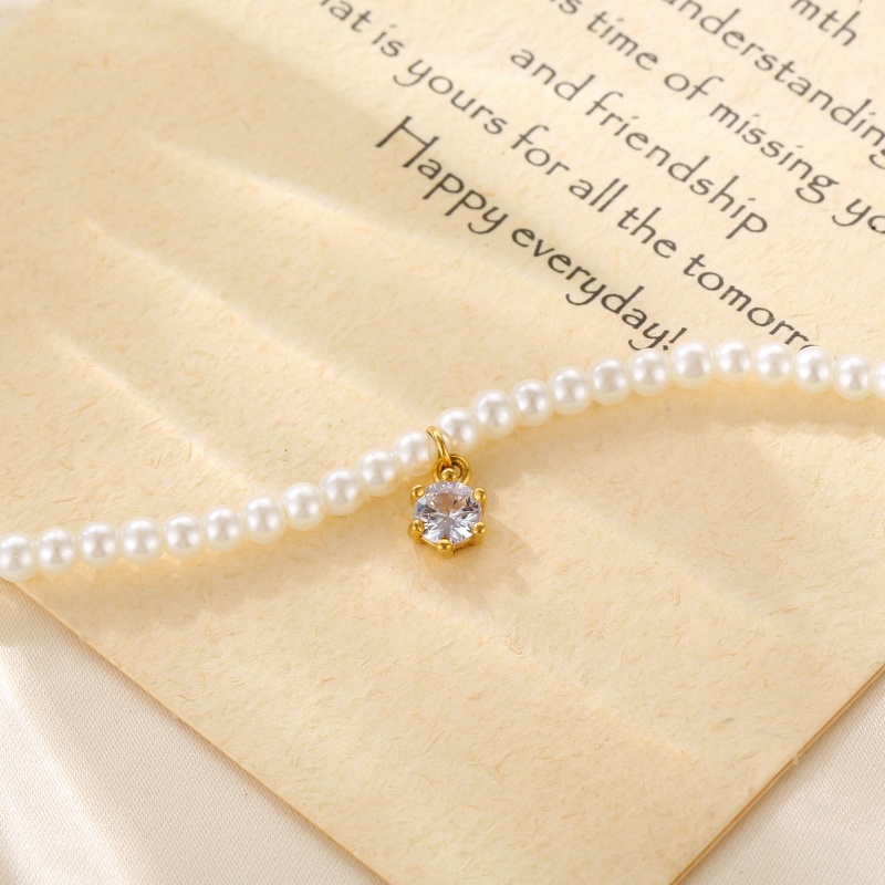 Diamond Pendant Pearl Necklace Diamond Pendant Pearl Necklace