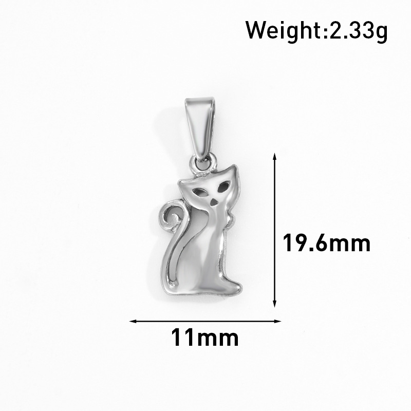 sliver cat pendant