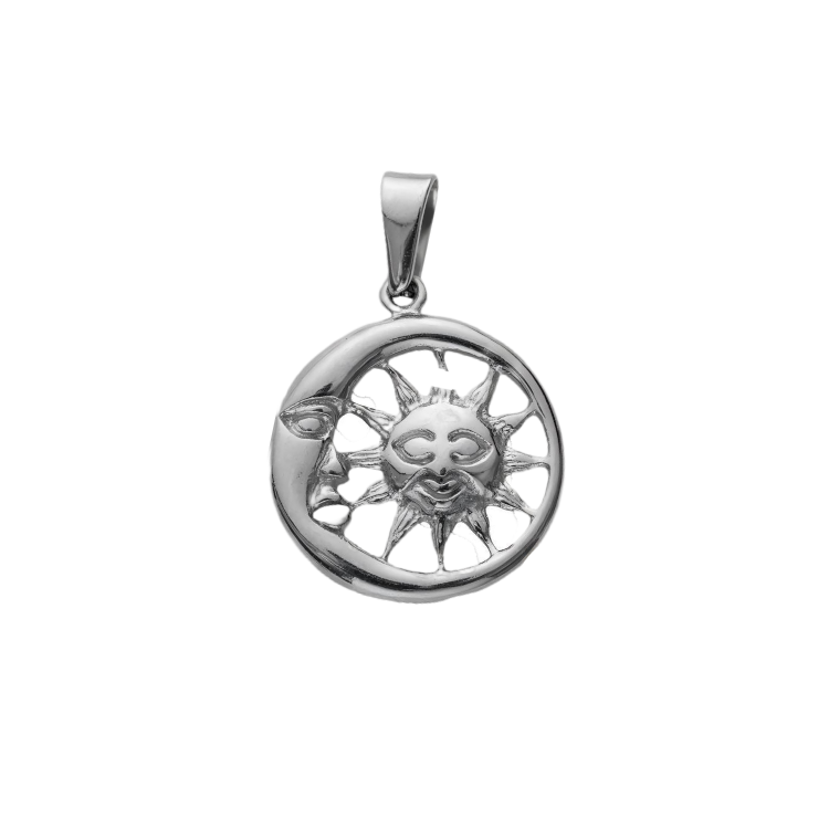 Sun Moon Stainless Steel Pendant Sun Moon Stainless Steel Pendant