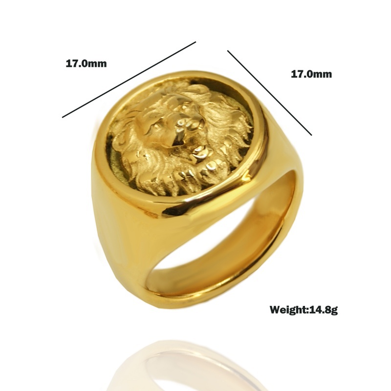 Lion head wide ring Lion head wide ring