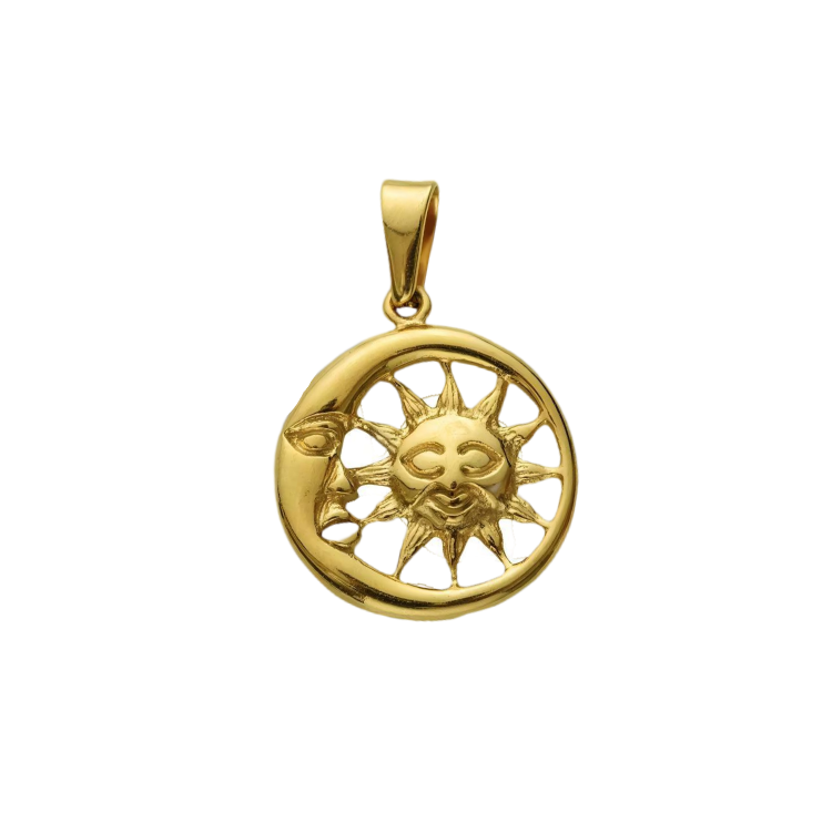 Sun Moon Stainless Steel Pendant Sun Moon Stainless Steel Pendant