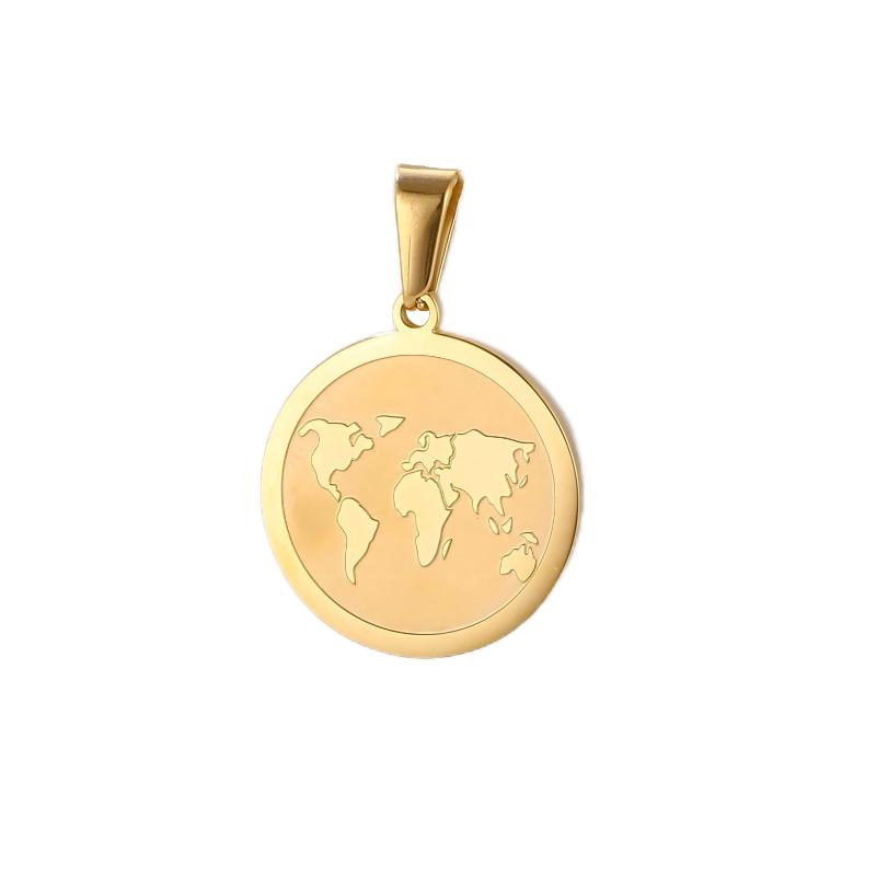 Round World Map Pendant Round World Map Pendant