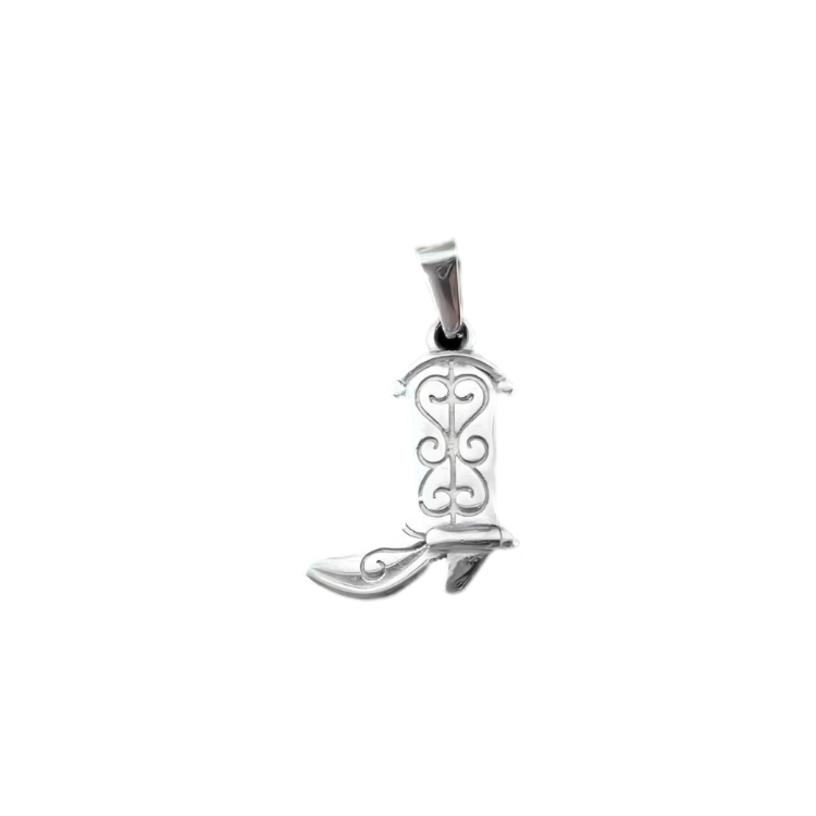 Cowboy Boot Stainless Steel Pendant Cowboy Boot Stainless Steel Pendant