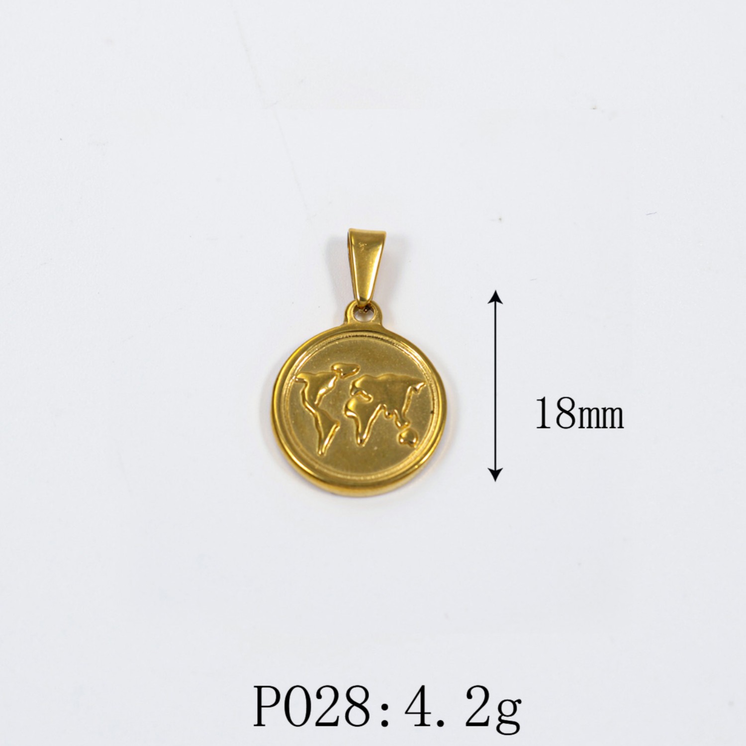 Round World Map Pendant Round World Map Pendant
