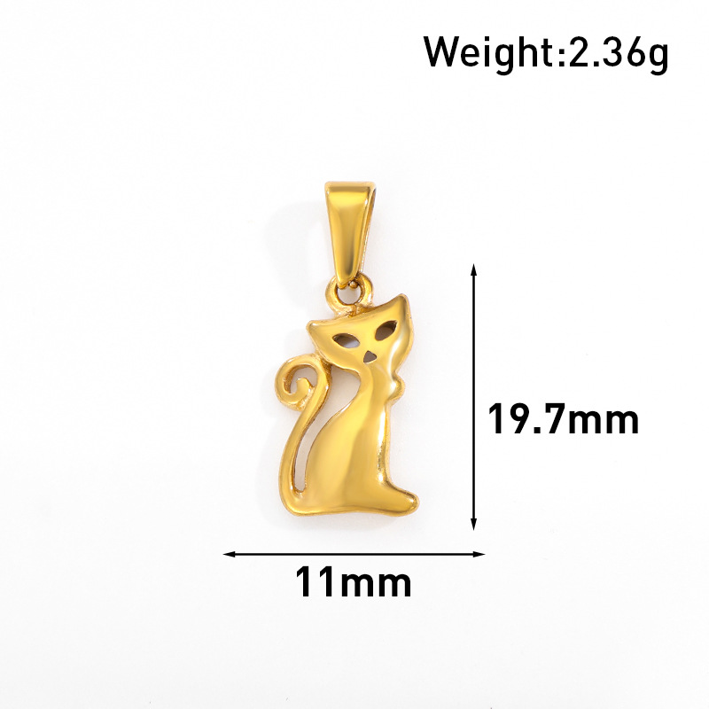 gold cat pendant