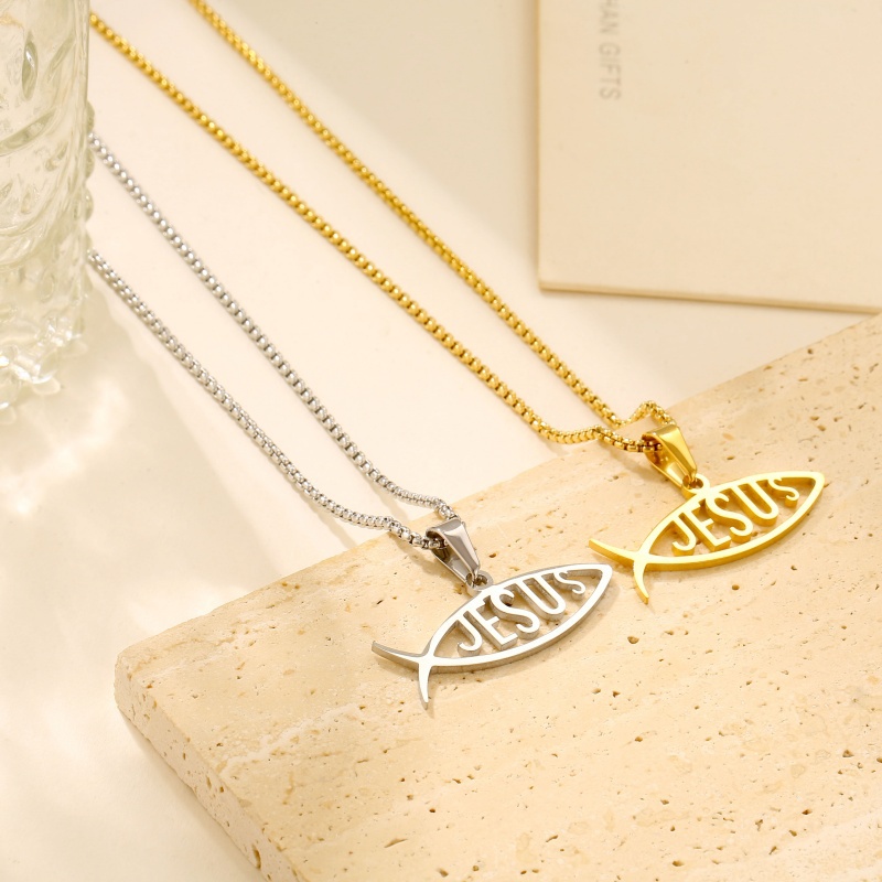 goldfish JESUS necklace goldfish JESUS necklace