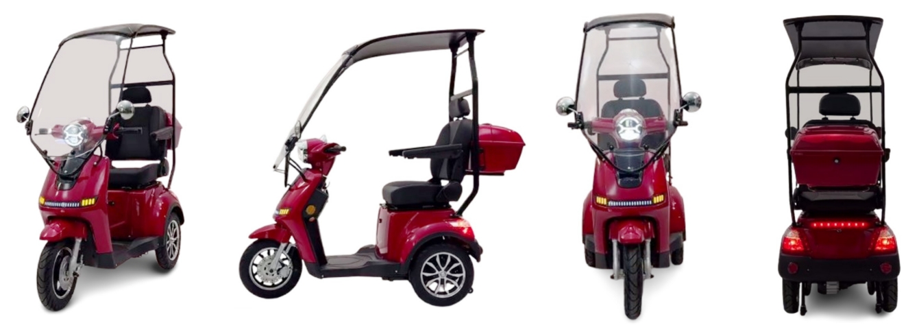 covered electric mobility scooter mobility scooter with roof