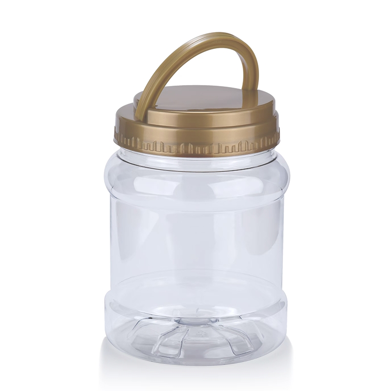 OEM Plastic nut jar with Handle lid