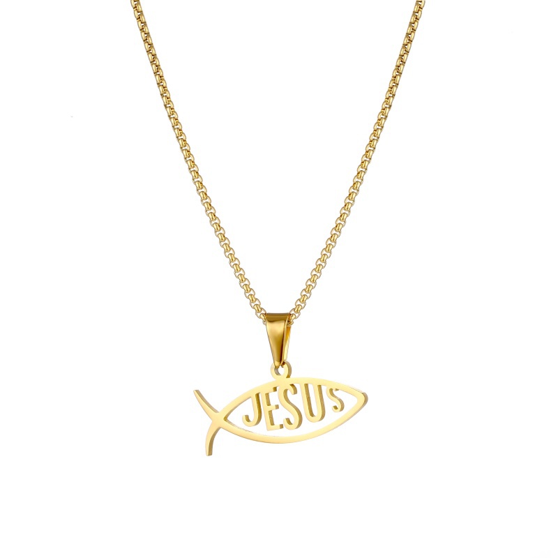 goldfish JESUS necklace goldfish JESUS necklace