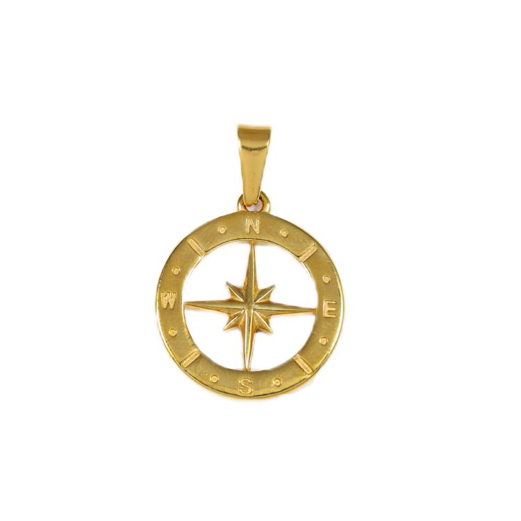 Compass Hollow Stainless Steel Pendant Compass Hollow Stainless Steel Pendant