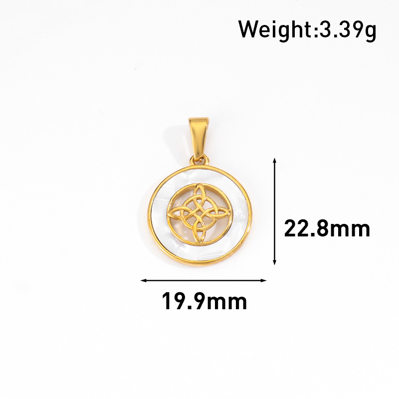18k Gold Circle Pendant