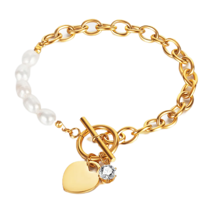 Golden Chain Pearl Bracelet Golden Chain Pearl Bracelet