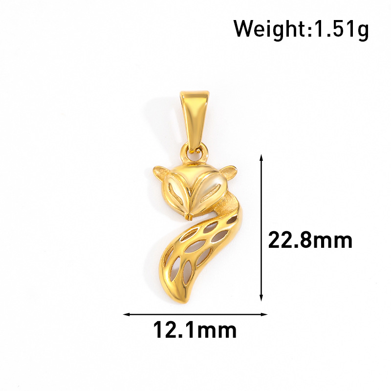 gold fox pendant
