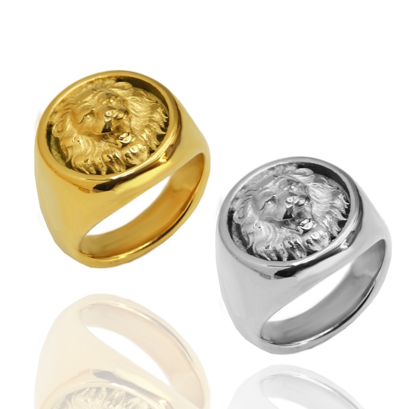 Lion head wide ring Lion head wide ring