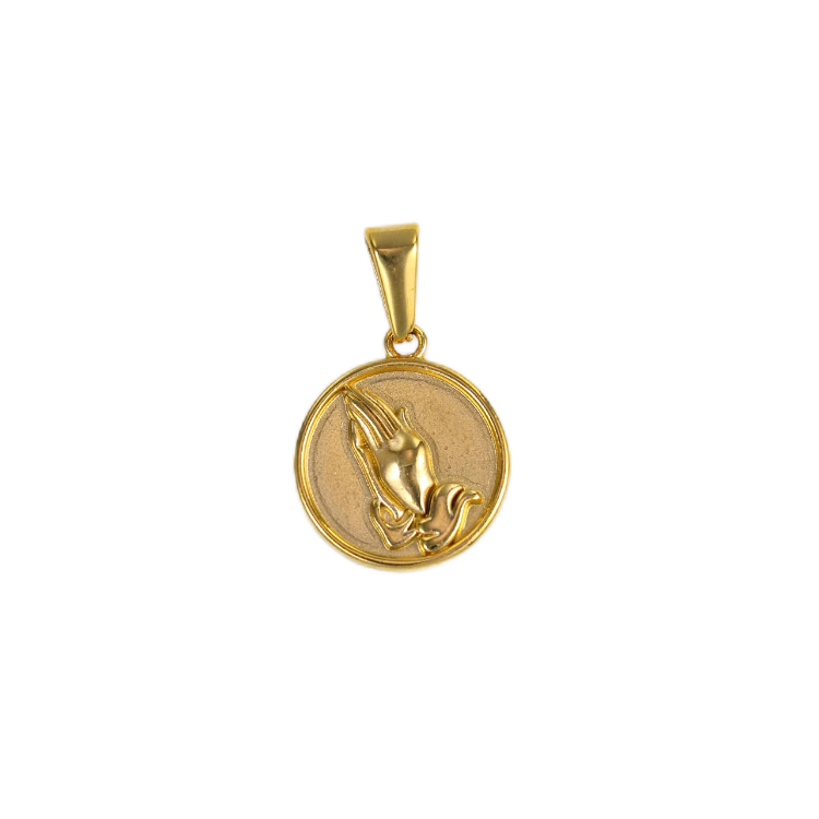 Hand Gesture Round Pendant Hand Gesture Round Pendant
