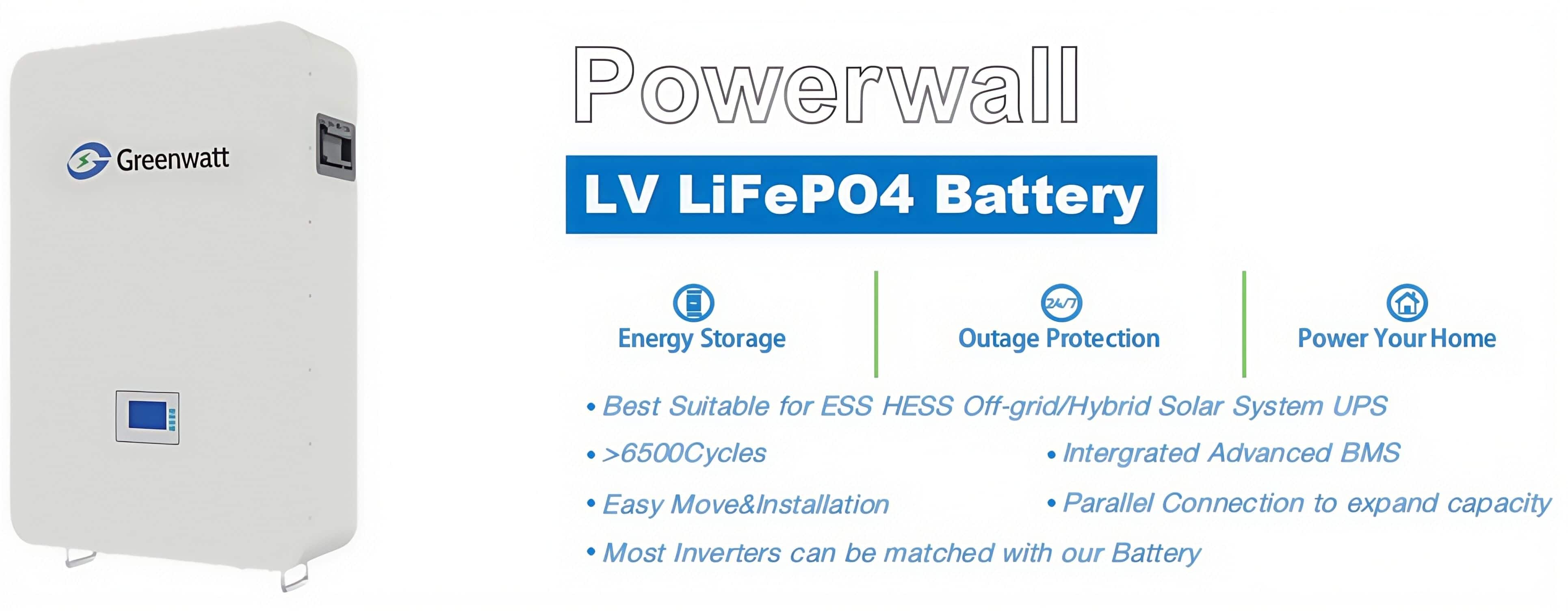 10kwh solar power lithium battery