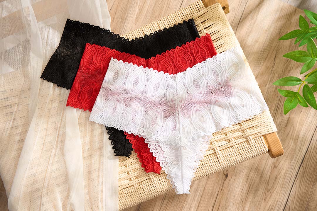 Mid-rise lace high cut thong for wholesale Mid-rise lace high cut thong for wholesale