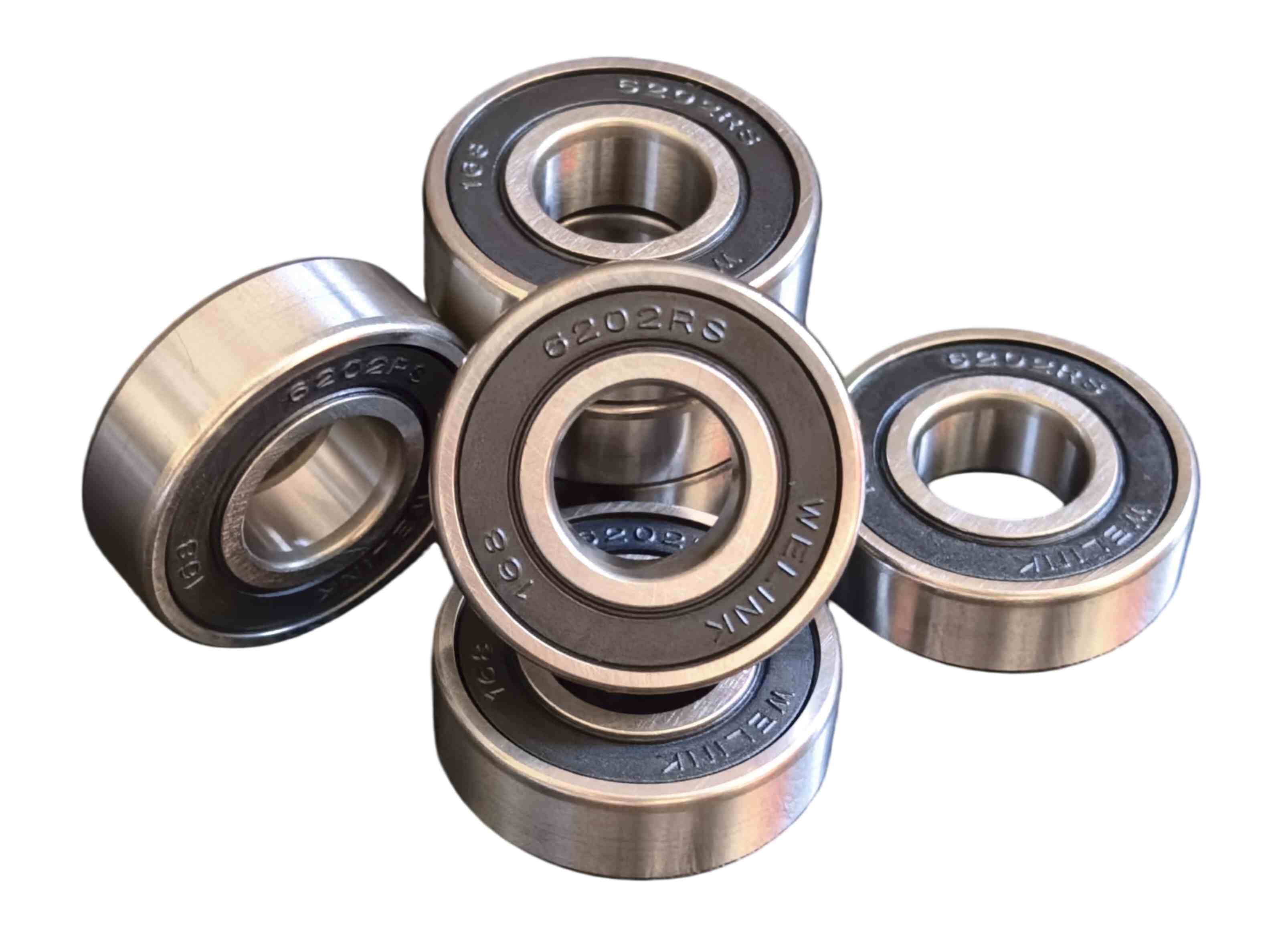 6202-2RS Sealed Deep Groove Ball Bearing for Light Industrial & Motor Applications | 15&times;35&times;11 Mm