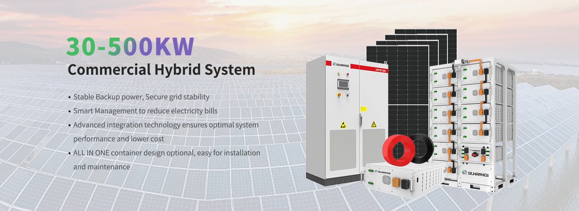 Sunrange 30-500KW Solar system Sunrange 30-500KW Solar system