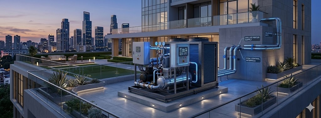 Chiller application for Hotel Hot Water